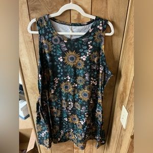 Sleeveless Sunflower Dress or Coverup